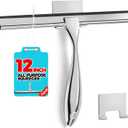 ALFLOD 12-Inch All-Purpose Shower Squeegee for Shower Doors, Tile Shower Walls, Bathroom, Window, Glass and Car Windshield, Mirrors and Kitchen-Stainless Steel, Silver