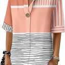 Summer Shirts for Women 2026 Short Sleeves Blouses Dressy Casual Tunic Tops (M)
