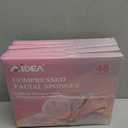 AIDEA 48-Count Compressed Facial Sponges Pink, Face Cleansing Pads, 100% Natural Cellulose Cosmetic Spa Sponges for Facial Cleansing, Exfoliating Pads, Mask Removal, Travel Essentials for Women, Set of 5