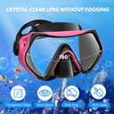 Snorkeling Gear for Adults, Dry-Top Snorkel Set Scuba Diving mask, 180Panoramic Wide View Professional Snorkeling Gear Breathing Freely Snorkel Mask
