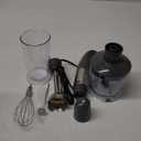Mueller Multistick 5-in-1 Immersion Blender Handheld, 12 Speed Hand Mixer - Turbo Boost, Heaviest Duty Copper Motor, Titanium Blades Hand Blender, Milk Frother Wand, Whisk, Beaker, Chopper, Grey
