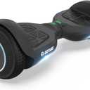 Gotrax Edge Hoverboard with 6.5" LED Wheels & Headlight, Max 5km Range & 10km/h Power by Dual 200W Motor, UL2272 Certified and 65.52Wh Battery Self Balancing Scooters for 44-176lbs Kids Adults(Black)