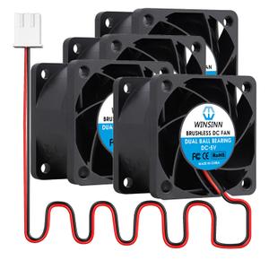 WINSINN DC 40mm Fan 5V 4028 Dual Ball Bearing Brushless Cooling 40x28mm 2PIN (Pack of 4Pcs)