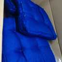 Fumete 8 Pcs Square Floor Pillows for Kids and Adult 16''x16'' Flexible Seating Floor Cushion for Classroom Multicolor Meditation Cushions for Home Daycare Preschool Yoga Meditation (Blue)