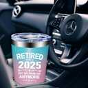 Fufandi Retired 2025 Not My Problem Anymore - Retirement Gifts for Women 2025 - Funny 2025 Retirement Gifts for Women, Coworkers, Teacher, Nurse, Doctor, Mom - Retired Tumbler