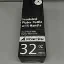 POWCAN 32 oz Insulated Water Bottle with 2-in-1 Straw and Spout Lid, Keep Cold 24H, Leak-Proof, BPA-Free, Double Wall Stainless Steel Water Bottle for Sports, Gym, Travel, and School (Dark Knight)
