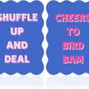 Soulchen 2 Pcs Mahjong Tile Mixer Shufflers for Mixing and Shuffling Tiles Plastic Mahjong Accessories Gifts for Lovers Games Decorative Printed Design (Blue Style)
