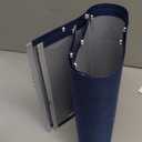 Plug in Wall Sconces Set of Two: Wall Lights with On/Off Switch - Stepless Color Temperature Wall Mount Lamps - Fabric Linen Wall Sconce for Bedroom Living Room & Hallway- Indoor Corded Wall Sconces (Blue)