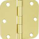 goldenwarm 48-Pack 3.5 Inch Polished Brass Door Hinges - Bright Gold 3-1/2'' x 3-1/2'' Hinges with 5/8'' Radius Corners - Interior Door Hardware