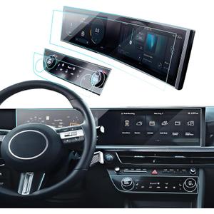 Hyundai Sonata Screen Protector for 2024 2025 2026 Sonata (SEL/N Line/SEL Hybrid/Limited) Accessories Navigation & AC Nano Touchscreen Protector Film Anti-Glare 12.3''- 4PCS