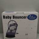 Portable Baby Bouncer Seat for Infants, 0-18 Months, 3 Modes of Use with Rocker & Stationary Options, Ergonomic Infant Chair with Hanging Toys  Grey