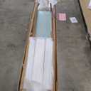 36x80 Inch Glass Sliding Barn Door Slab and 6.6ft Hardware Kit Included, 5 Frosted Glass, LVL Wood Panel Covered with White Water-Proof Scratch-Proof PVC Surface, Simple DIY Assembly