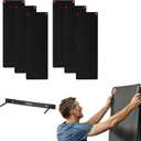 SPRI Hanging Exercise Mats for Gyms, Closed-Cell Foam Yoga & Fitness Mats with Grommets, Thick Workout Mats for Studios & Group Fitness Classes, Wall Rack Mat Holder Storage, Black