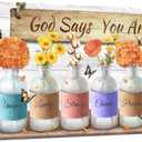 Conipit Farmhouse Wall Decor Inspirational Art, White, 20''x36''