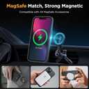 Miracase Magnetic for iPhone 13 Case 6.1 inch (Compatible with MagSafe)with 2X Screen Protectors Military-Grade Protection, Anti-Fingerprint Translucent Matte Phone Case Cover, Black
