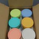 DRKIO 6 Pack Overnight Oats Containers with Lids and Spoons 16 Oz Glass Mason Jars for Overnight Oats Leak Proof Oatmeal Container Great for Cereal Fruit Vegetable Milk Salad Yogurt Meal Prep