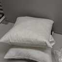 Artscope Synthetic Down Lumbar Pillow Insert, 14x14 Down Alternative Throw Pillow Insert. Ultra Soft Fluffy Sleeping Pillow with 100% Cotton Cover, Decorative Pillows Set of 2-White