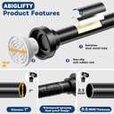 Abiglifty Black Shower Curtain Rod 30~85 Inches Adjustable Stainless Steel Shower Curtain Rods Spring Tension,Tension Curtain Rod,Non Slip,No Drilling, Sturdy and Durable.