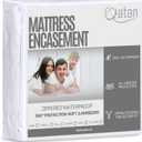 Zippered Mattress Encasement - Queen Mattress Protector Zippered - 6-Sided Waterproof Mattress Cover with Zipper for Complete Protection - Soft, Noiseless, Machine Washable (White)