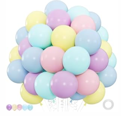 Premium 25 pcs Pastel Macaron Balloon Kit – 12 Inch Multicolor Latex Balloons with Ribbon for Baby Showers, Weddings, Spring Parties, Boho & Groovy Themed Decor 
