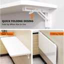 Wall Mounted Folding Table,floating desk for wall,folding wall desks for small spaces,hanging desk for Home Office Computer Workstation,Study Work Bench, Kitchen Dining (white, 39.3"×19.6"(100×50cm))