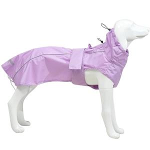 Adjustable Waterproof Dog Raincoat for Dogs,Lightweight Pet Rain Jacket Puppy Clothes with Reflective Strip for Small Medium Large Dogs (Light Purple, L)