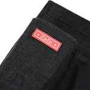 Linen Bedside Caddy, Bedside Storage Organizer for Hospital Beds, College Dorm Rooms or Baby Bed (4 Pockets-Black)