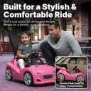 Step2 Whisper Ride Cruiser Kids Push Car, Ride On Toy, Stroller Substitute, Includes Seat Belt & Horn, Made of Durable Plastic, Max Weight 50 lbs., For Toddlers 1.5-4 Years Old, Pink, Large