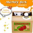Cat Stealing Money Bank, Piggy Bank for Kids, Coin Bank for Money Saving, Automatic Stealing Money with English Speaking, Creative Gift