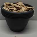 Plant Pots Set of 5, 10" Outside Diameter Flower Pots, 8.5" Inner Diameter Planters with Drainage Hole, Durable Perfect for Indoor & Outdoor Plant Planting, Decor, Black