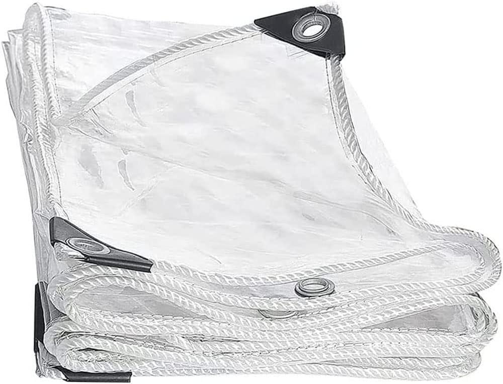 WHFTD Clear Tarpaulin Sheet Garden Tarp Film with Eyelets and Lanyard, 3 X 4M Heavy Duty/Anti Freezing/Antii-UV/Windproof Plant Insulation Canopy Cover for Greenhouse,1.5 * 1.5m