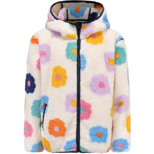Girl's Jacket Kids Full Zip Ultra Soft Sherpa Fleece Hoodie Sweatshirt, 8-9 Years