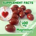 Magnesium Supplement Softgels, Easy Absorption Magnesium Glycinate 500mg, High Bioavailability Magnesium for Sleep & Calm Support, Nervous, Muscle & Bone Health 120 Softgels