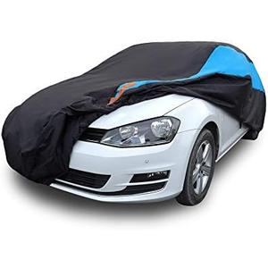 MORNYRAY Waterproof Car Cover All Weather Snowproof UV Protection Windproof Outdoor Full car Cover, Universal Fit for Sedan (Blue, Fit Hatchback Length(Up to 173 inch)
