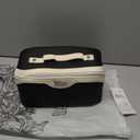 BOYATU Travel Makeup Bag Organizer Cosmetic Bag: 3 Pcs Set Make up Bags for Women with Handle - Waterproof Vegan Leather Toiletry Bags Travel Essentials Pouch with Compartments (A-01-Black)