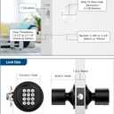 HIDALIFE Door Knob with Keypad, Door Knob with Lock, Keyless Entry Door Lock with Code for Front Door Garage Home Apartment, Matte Black
