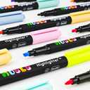 Guangna Highlighters, 6pcs, Chisel Tip, Pastel Colors, Aesthetic Quick Dry for Bible Jounaling Planner Books Notes Teacher Office Supplies (Morandi Colors)