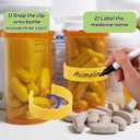 3 x 18pcs Clips for Pill Bottles, 3 Sizes Reusable Medicine Bottle Label Clips with Marker Pill Bottle Label Clips Medicine Bottle Clips Pill Organizer for Easy Medication Identification