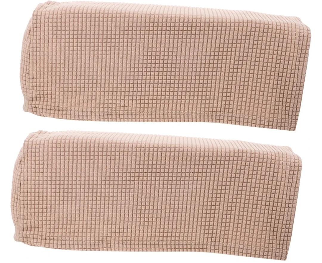2pcs Stretch Armrest Covers for Sofas and Chairs Soft Spandex Non- Arm Protectors Easy to Clean Armrest Sleeves for Recliners and Couch Furniture
