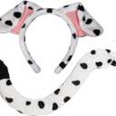 CHEU Dalmatian headband with dog ears and tail for halloween play