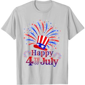 Happy 4th of July America T-shirt Celebrating Freedom T-Shirt L