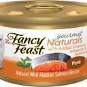 Purina Fancy Feast Wet Cat Food Pate Gourmet Naturals Wild Alaskan Salmon Recipe - (Pack Of 12) 3 Oz. Cans, BB Date 09/2027