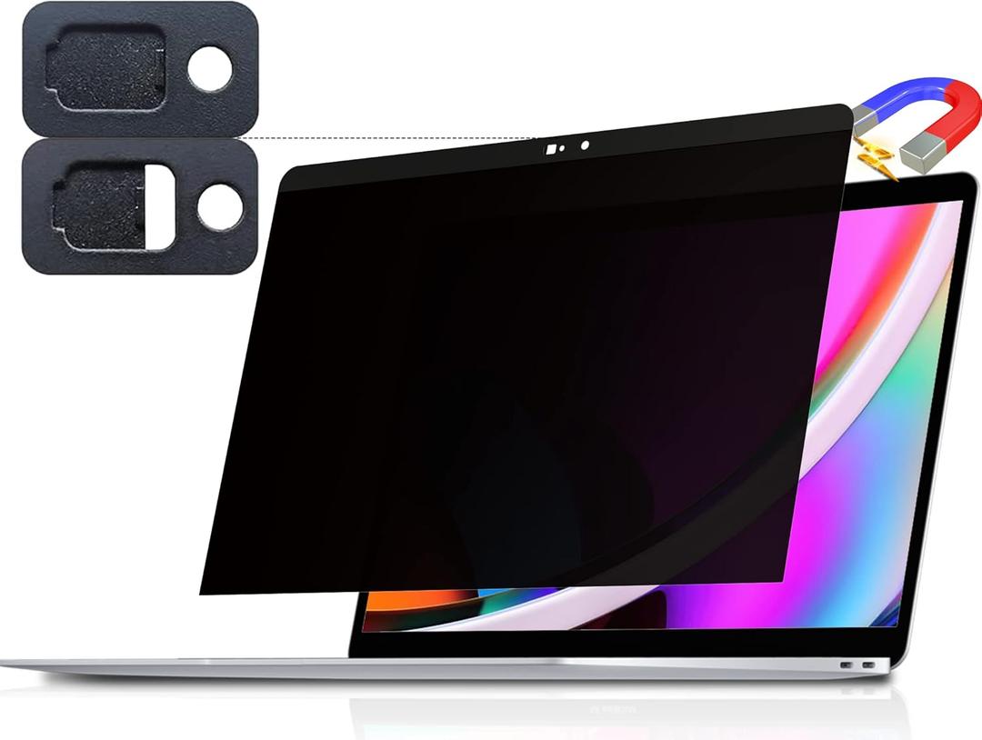 Peslv Magnetic Privacy Screen for Macbook Pro 13 Inch (2016-2022, M1, M2) / Macbook Air 13 in (2018-2021, M1), Removable Anti Blue Light Glare Filter for Mac 13In Laptop