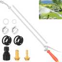 29"-44" All Metal Replacement Sprayer Wand, Suitable for 1/2" Hose Quick Connector, 1/4" & 3/8" & 1/2" Brass Barb Spray Wand, Built-in Shut Valve Stainless Steel Spray Wand (44" Sprayer Wand)