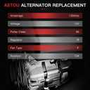 130 Amp Alternator Compatible with Honda Odyssey 2008-2010 Pilot 2009-2011 Ridgeline 2009-2011 & for Acura TL MDX TSX - Replaces AL1311X 11391 31100-RGW-A01