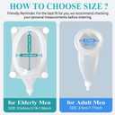 Urine Collection Bag Condom Catheters for Men Reusable Portable Wearable Urinary Drainage with 2 Urine Catheter Bag System (Blue-Elderly Men)