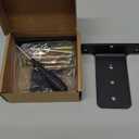 4 Inch Floating Shelf Bracket, Heavy Duty Black Steel L-Shaped Wall Mounted Shelf Bracket - Concealed L Bracket for Small Shelf, Perfect for Kitchen, Bathroom, Office, Living Room (2-Pack)