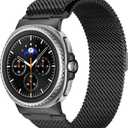 Rugged Stainless Steel Milanese Loop Compatible for Galaxy Watch Ultra 47mm/Watch 8/8 Classic, Strong Magnetic Clasp Metal Strap for Men Women, Adjustable Milanese Mesh Band for Galaxy Watch Ultra Bands/Galaxy Watch 8 Band
