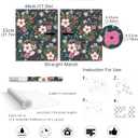 HAOKHOME Floral Peel and Stick Wallpaper Nursery Vintage Removable Stick on Contact Paper for Bathroom Decor Dark Green/Pink/Orange 17.3in x 9.8ft