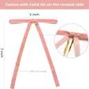 Ribbli Velvet Christmas Tree Bows 24 Pcs Dusty Pink Vintage Wreath Ribbon Bows for Door Garland Home Decor - 5 x 7 Inch, 3/8 Inch Wide
